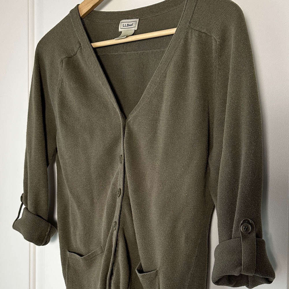 L.L. Bean linen cardigan